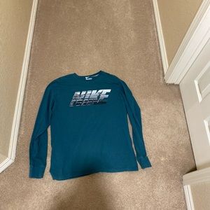 Men’s blue Nike long sleeve shirt, size Large